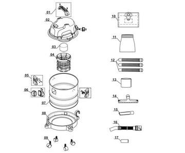 Переключатель Einhell TC-VC TH-VC 1820 S BT-VC 1215