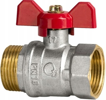 KUREK ZAWÓR KULOWY WZ DN20 3/4'' DŁAWIK MOTYLEK