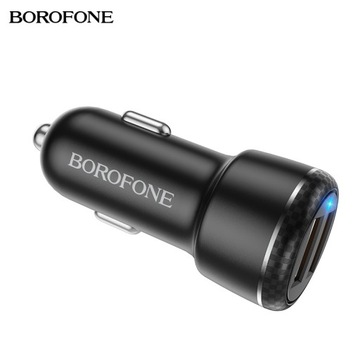 BZ17 Автомобильное зарядное устройство 2USB QC3.0 3А 18Вт LED
