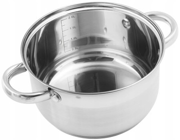 KOKO FAME KOMPLET 4 GARNKÓW STALOWYCH KOMPLET 8 ELEMENTÓW INOX INDUKCJA HIT