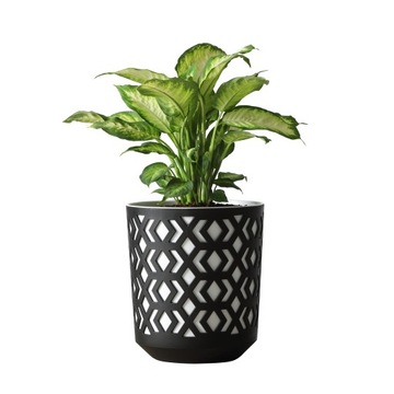 Donica Lamela AZTEK śr. 30cm kol. CZARNY + BIAŁY