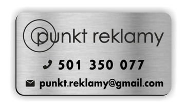 САМОКЛЕЯЩАЯСЯ ТАБЛИЧКА Табличка с логотипом 7x4,5 см