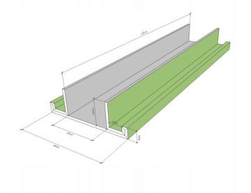 OBNIŻENIE SUFITU LED SPG GOTOWE z PŁYTY GK 120cm