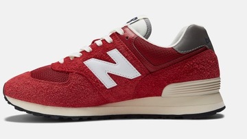 Buty NEW BALANCE U574HR2 czerwone skórzane sneakersy