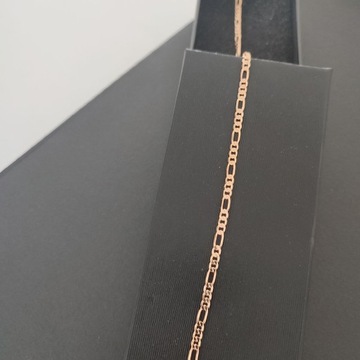 Łańcuszek figaro ze stali chirurgicznej złoty klasyczny stylowy 45 cm 3 mm