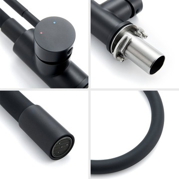 Смеситель для кухни низкого давления ГИБКИЙ ИЗЛИК ДЛЯ РАКОВИНЫ ЧЕРНЫЙ КРАН