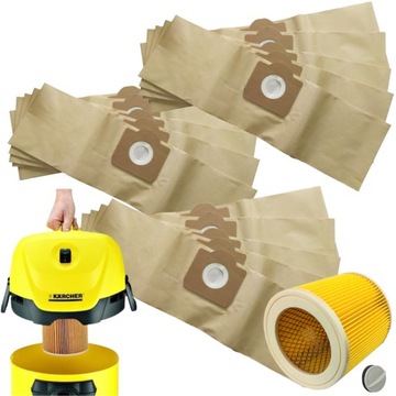 15x WORKI FILTR DO ODKURZACZA KARCHER WD3 200 MV3