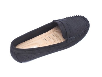 ЗАМШЕВЫЕ МОКАСИНЫ 9F151 Черный размер 37