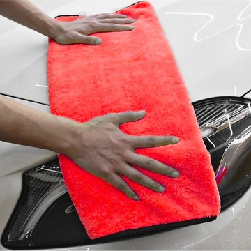 Пушистое автомобильное полотенце из микрофибры для сушки краски, 90х60 см