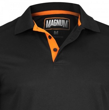 KOSZULKA MĘSKA MAGNUM POLO BLACK/BRIGHT MARIGOLD - XXXL