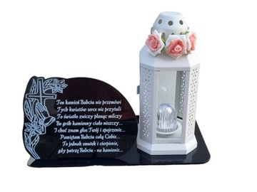 podstawka znicz statuetka XXL, statuetka na znicz lampion z kwiatami 30cm