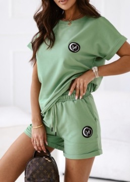 ХЛОПКОВЫЙ ЛЕТНИЙ СПОРТИВНЫЙ КОСТЮМ КОМПЛЕКТ ФУТБОЛКА ШОРТЫ ПРЕМИУМ СЕРЫЙ L