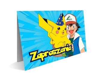 Zaproszenia na urodziny POKEMON PIKCHAU + koperta
