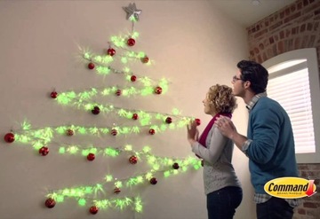 Крючки самоклеящиеся для рождественских украшений COMMAND 20 шт. Прозрачные