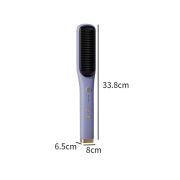 Расческа для выпрямления волос, 5 регулируемых температурных режимов, с подогревом фиолетового цвета.