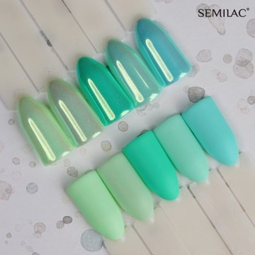 Semilac Flash Aurora Gold & Green 681 пыль