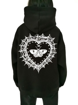 DHZ3 CZARNA ROZPINANA SERCE ĆMA LOVLEY BOXY L/XL