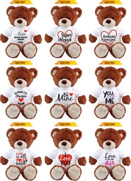 Коричневый МИШКА ТЕДДИ с футболкой, именной ВЫШИВКОЙ для ребенка + ИМЯ