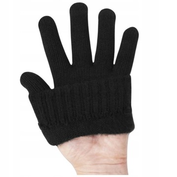 Rękawiczki Zimowe Bawełniane Czarne OCIEPLANE Ciepłe grube damskie męskie