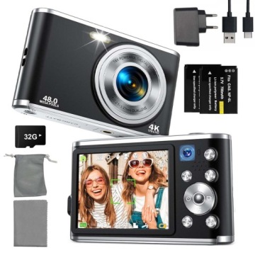 ЦИФРОВАЯ КАМЕРА ДЛЯ СЕЛФИ ULTRA HD 4K 48MP 16X ОПТИЧЕСКИЙ ЗУМ + КАРТА 32 ГБ