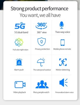 5G НАРУЖНАЯ IP WIFI FULL HD PTZ-КАМЕРА TUYA