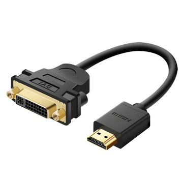 Кабель-переходник DVI (м) - HDMI (гнездо) 0,15 м Ugreen 20118 Черный