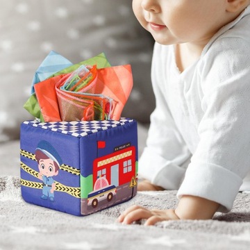 Салфетки Busy Wipes Box Activity Полотенца для рук Салфетки Busy Pull синего цвета