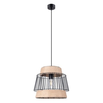 Lampa wisząca czarna loft sznurek BRILO SL.1253 SOLLUX