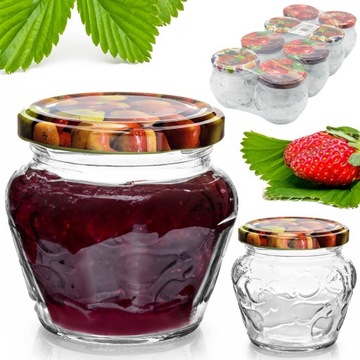 SŁOJE 215ml słoiki 8 szt. Z WIECZKIEM na przetwory dżem konfitura pojemnik