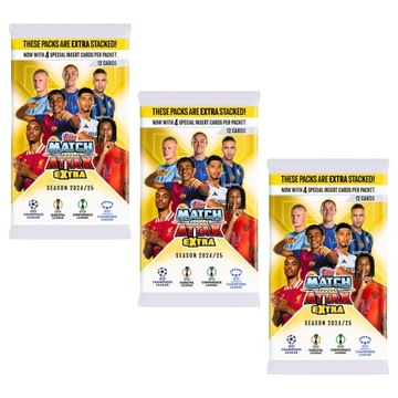 Saszetki 3 szt. Match Attax Extra 2025 Karty Piłkarskie Topps Liga Mistrzów