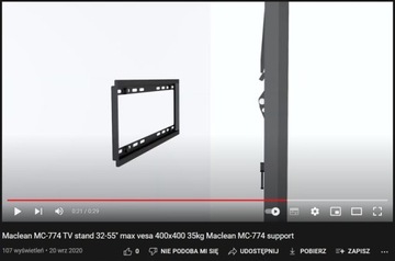 НАКЛОННОЕ КРЕПЛЕНИЕ ДЛЯ ТЕЛЕВИЗОРА ВЕШАЛКА ДЛЯ ТВ до 55 ДЮЙМОВ