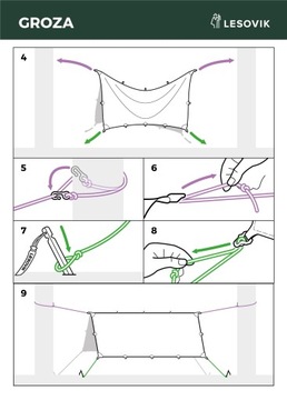 Лесовик Гроза поденок зеленый гамак брезентовый