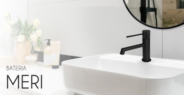 Bateria umywalkowa stojąca czarna łazienkowa kran do umywalki łazienki loft