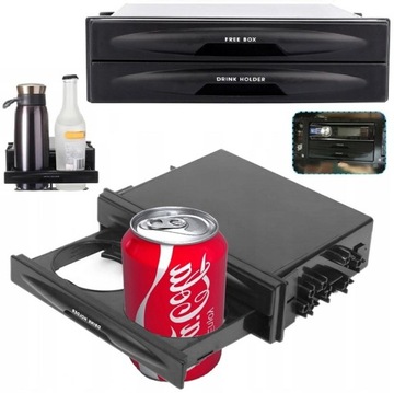 АВТОМОБИЛЬНЫЙ КАРМАННЫЙ ПОДСТАКАННИК 1 DIN ОТДЕЛЕНИЕ ДЛЯ ХРАНЕНИЯ НАПИТКОВ ПОД АВТОМОБИЛЬНЫМ РАДИО