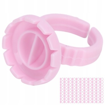 100 ШТ. ОДНОРАЗОВАЯ КОЛЬЦЕВАЯ СТАЧКА ДЛЯ КЛЕЯ ДЛЯ НАРАЩИВАНИЯ РЕСНИЦ