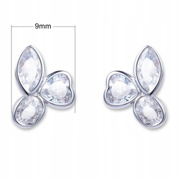 Роскошные серьги серебряного цвета с цирконием AAA