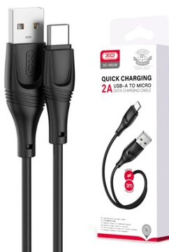 Kabel USB do HTC Xiaomi Huawei Samsung USB-C 3m 2A czarny długi XO NB238