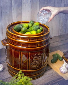 БОЧКА для квашения КАПУСТЫ, ОГУРЦА 6л, Керамика