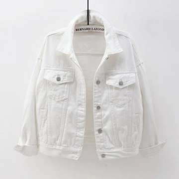 Women's Denim Jacket Spring Autumn Short Coat Pink