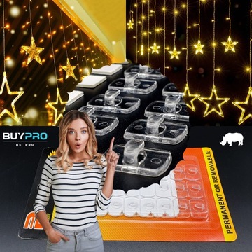 Самоклеящиеся крючки для подвешивания украшений 20 шт. + 24 шт. Perfect Strips