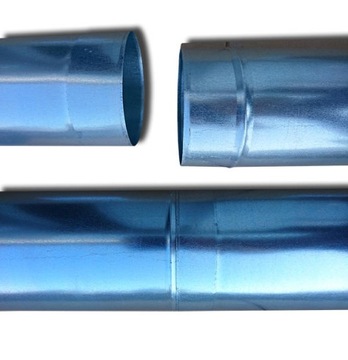 Кабельная труба фи 200, длина 0,5 м, оцинкованная спиро