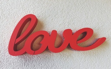 любовная надпись, объемные буквы в сочетании для стены или полки