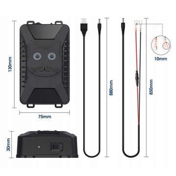 3w1 ODSTRASZACZ na KUNY MYSZY do SAMOCHODU GRYZONI KUN SAMOCHODOWY 5-12V
