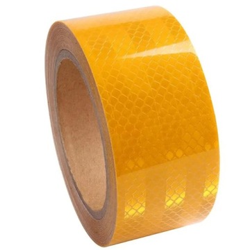 ЛЕНТА САМОКЛЕЯЩАЯСЯ СВЕТООТРАЖАЮЩАЯ, 25М, КОНТУРНАЯ, ЖЕЛТАЯ