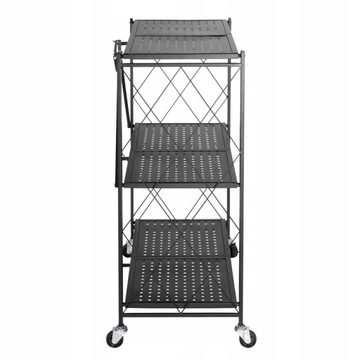 СКЛАДНОЙ ШКАФ-КНИЖНЫЙ ШКАФ С 3 ПОЛКАМИ, ЧЕРНАЯ СТАЛЬ