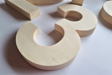 Деревянные цифры, деревянные цифры, 20 см, классика.