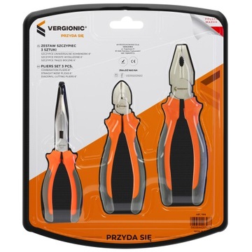 НАБОР ПЛОСКОГУБЦ КОМБИНИРОВАННЫЕ КЛЕЩИ КРЕЗЦЫ УНИВЕРСАЛЬНЫЕ ПРЯМЫЕ 3 ШТ.