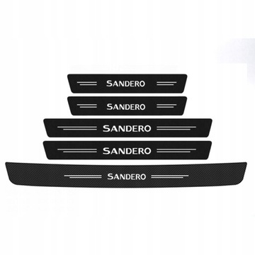 5 sztuk Naklejka progu samochodu Dacia Sandero