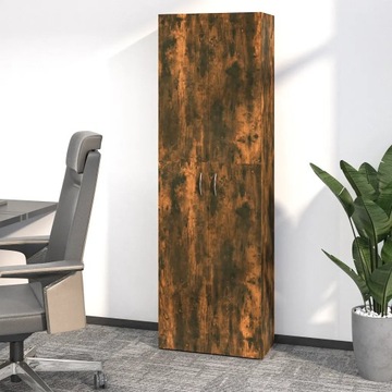 vidaXL Szafa biurowa, przydymiony dąb, 60x32x190 cm, 815279