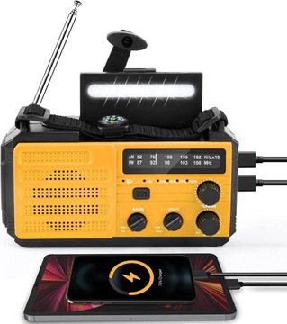RADIO 8000mAh SOLARNE POWERBANK LAMPA Milfech